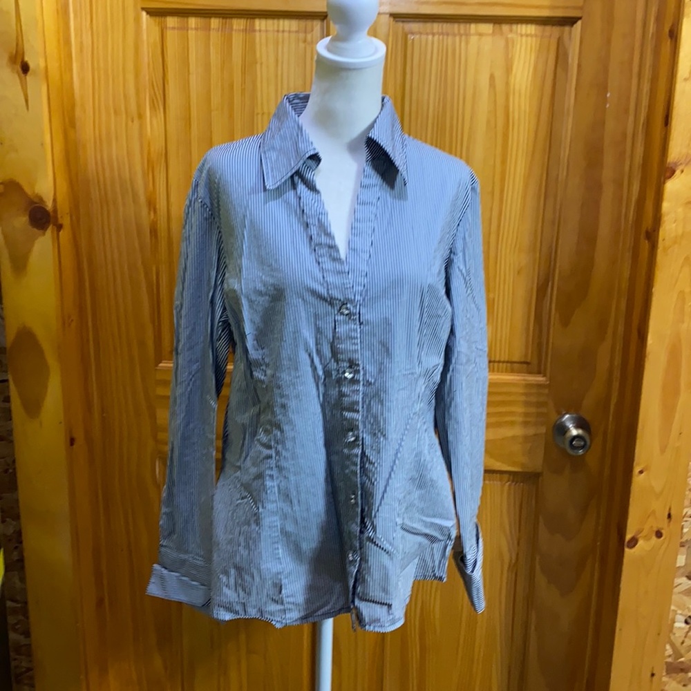 International Concepts Striped Blouse